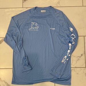 Columbia Light Blue Graphic Long Sleeve Shirt